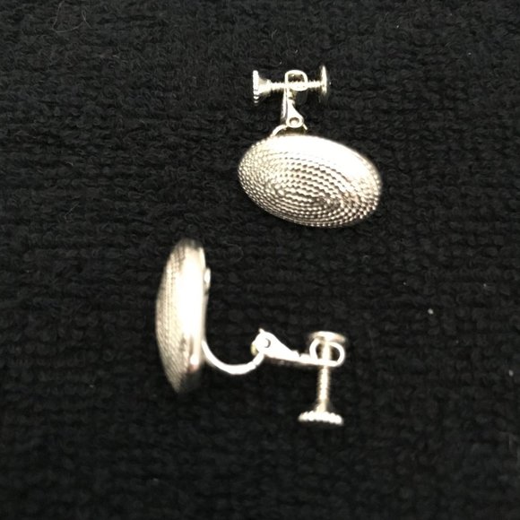 Vintage Napier Silver Clip Earrings (NWOT) - Picture 2 of 5